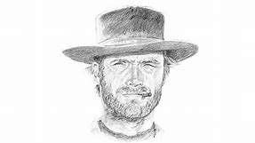 Clint Eastwood Portrait Drawing