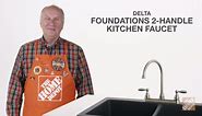 Delta Foundations 2-Handle Standard Kitchen Faucet in Chrome 21987LF