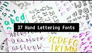 37 Hand Lettered Fonts! | How to write in different styles
