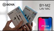 BOYA BY-M2 Lavalier microphone for iPhone!
