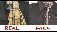 Burberry jacket real vs fake. How to spot counterfeit Burberry London winter jackets