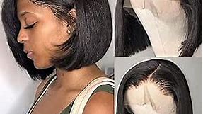 UCUVIC Bob Wig Human Hair 13x4 HD Lace Front BOB Wigs for Black Women Human Hair Glueless Wigs Human Hair Pre Plucked Pre Cut 180% Density 10 Inch