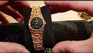 Gruen Gold Nugget Watch Style With Geniuine Diamond