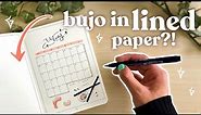 can you BULLET JOURNAL on LINED PAPER? 💌 + GIVEAWAY !!