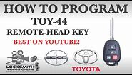 How To Program 1x Remote Head Transponder Key H Chip Toyota : Scion