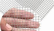 Wire Mesh 5 Mesh, 304 Stainless Steel Woven Wire Mesh Screen, Sturdy Metal Mesh Sheets to Prevent Mice, Rodents, Spiders, Squirrels (Silver-2pcs, 8x12 Inch)