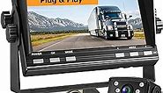RV Back Up Camera System for Truck AHD 1080P, 7" IPS RV Backup Camera Vehicle Backup Cameras, IP69K Waterproof Rear View Camera IR Night Vision, Wire Reserve Camera for Van/Car/RV/Trailer/Camper