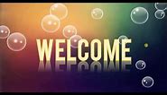 Animated Welcome Screen with Water Bubbles in PowerPoint