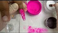 Acrylic marble pink | Nail Tutorial |