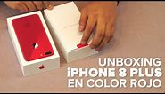 Unboxing del iPhone 8 Plus en color rojo