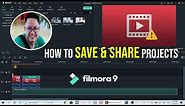 How to SAVE and SHARE Project in Filmora 9