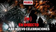 Celebraciones de FIN DE AÑO en todo el mundo I Campanadas, Luces láser y fuegos artificiales