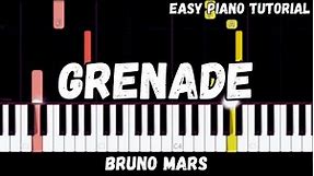 Bruno Mars - Grenade (Easy Piano Tutorial)