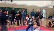 Karate Girl beats Boy Fight Sparring tournament