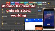 Iphone 6/6+ disabled/passcode bypass done by unlock tool just in 5 minutes GSM GULFAM 2024