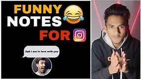 INSTAGRAM FUNNY NOTES IDEAS 😂 | english notes line for Instagram