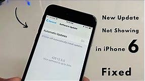 Update not showing in iPhone 6 - Fixed || How to update iPhone 6 on letest software update