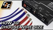 What WIRE GAUGE SIZE for amplifier install? How to calculate!