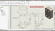 How to Apply Auto Dimensions in SolidWorks Drawing