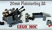 MOC ** LEGO WW2 20mm Flakvierling 38 - Anti-aircraft Gun - German Army (Flak 38 Build Instructions)