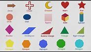 Shapes Names in English | List of Geometric Shapes | Shapes Vocabulary