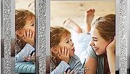 Calenzana 5x7 Picture Frame Sparkle Glass Photo Frames for Tabletop, Set of 2
