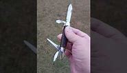 VINTAGE KUTMASTER CAMP KNIFE/WITH GENUINE BONE HANDLES/USA MADE