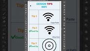 Wifi icon tips design on adobe illustrator