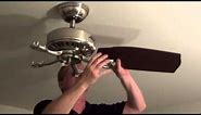 Installing a Ceiling Fan - Ceiling Fan With Light - Ball and Socket Style