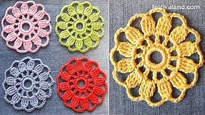 How to crochet EASY for beginners CROCHET Motif Flower