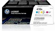 HP 410A Cyan, Magenta, Yellow Toner Cartridges | Works with HP Color LaserJet Pro M452 Series, HP Color LaserJet Pro MFP M377, M477 Series | CF251AM, 4.8" x 14.3" x 12", 3 Count (Pack of 1)