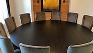Custom made solid wood round dining tables & table tops