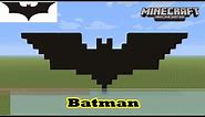 Minecraft: Pixel Art Tutorial and Showcase: Simple Batman Symbol (Logo from The Dark Knight Rises)
