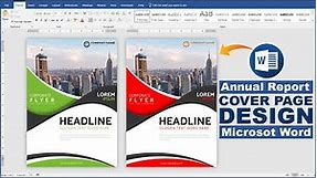 Printable Annual Report Cover Page Template Design in Microsoft Word Tutorial !