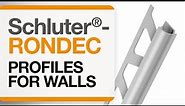 How to install tile edge trim on walls: Schluter®-RONDEC profile