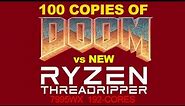 100 Copies of Doom vs Threadripper 7995WX PRO 96-core 192-thread CPU