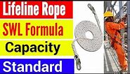 How to Calculate SWL of Rope Lifeline || Safe Working Load formula for Rope Lifeline