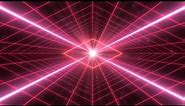 Synthwave Retro Grid Tunnel and Futuristic Diamond Neon Lights Glow 4K VJ Loop Motion Background