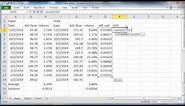 Excel tutorial: calculating covariance and correlation of stock returns