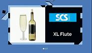 Extra Large Champagne Flute - 25 Oz per XL Glass - Each Holds a Full Bottle of Champagne or Wine - Fun Oversized Glassware for Celebrations, Graduation & College - Jumbo Glasses for Cocktail Parties