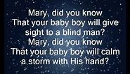 "Mary, Did You Know"- with lyrics
