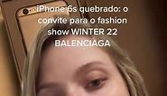 Convite desfile Balenciaga: iPhone 6s quebrado (????) #balenciaga #iphone