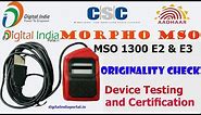 Morpho Device Originality Check Testing and Certification