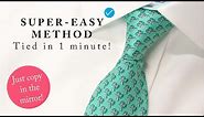 How to tie a tie - VERY simple and easy tie knot for beginners