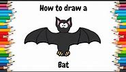 How to draw a Bat step by step | Bat drawing for kids | Bat Drawing | Drawing Tutorial