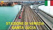 Aerial view of the Venice Santa Lucia Railway Station - Italy