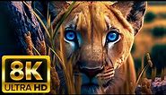 LION KING - 8K HDR 60FPS DOLBY VISION - With Nature Sounds (Colorfully Dynamic)