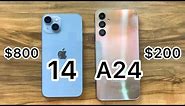 iPhone 14 vs Samsung Galaxy A24