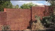How to purposely rust a corrugated metal fence in 10 min