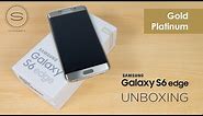 Samsung Galaxy S6 Edge Gold Platinum Unboxing | SuperSaf TV